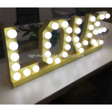 Light Up Love Signs Marquee Letter